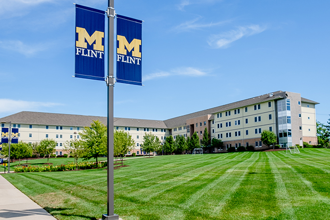 A grant from the Mott Foundation will allow the University of Michigan-Flint to provide housing in the First Street Residence Hall to area medical professionals during the COVID-19 pandemic free of charge. (Photo by UM-Flint)