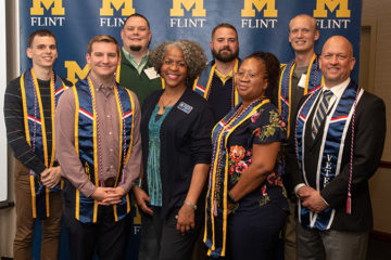 The Michigan Veterans Affairs Agency named UM-Flint a gold-level school for the 2019-20 year. UM-Flint has achieved the gold-level criteria every year since 2015 when the program was launched. (Photo by UM-Flint)