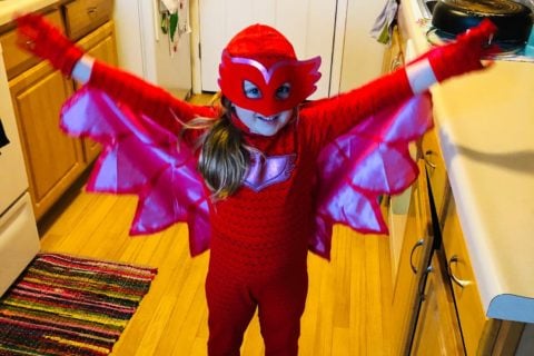 Charlotte celebrates Super Hero Day during ECDC Spirit Week. (Photo courtesy of Jessica Hunter)