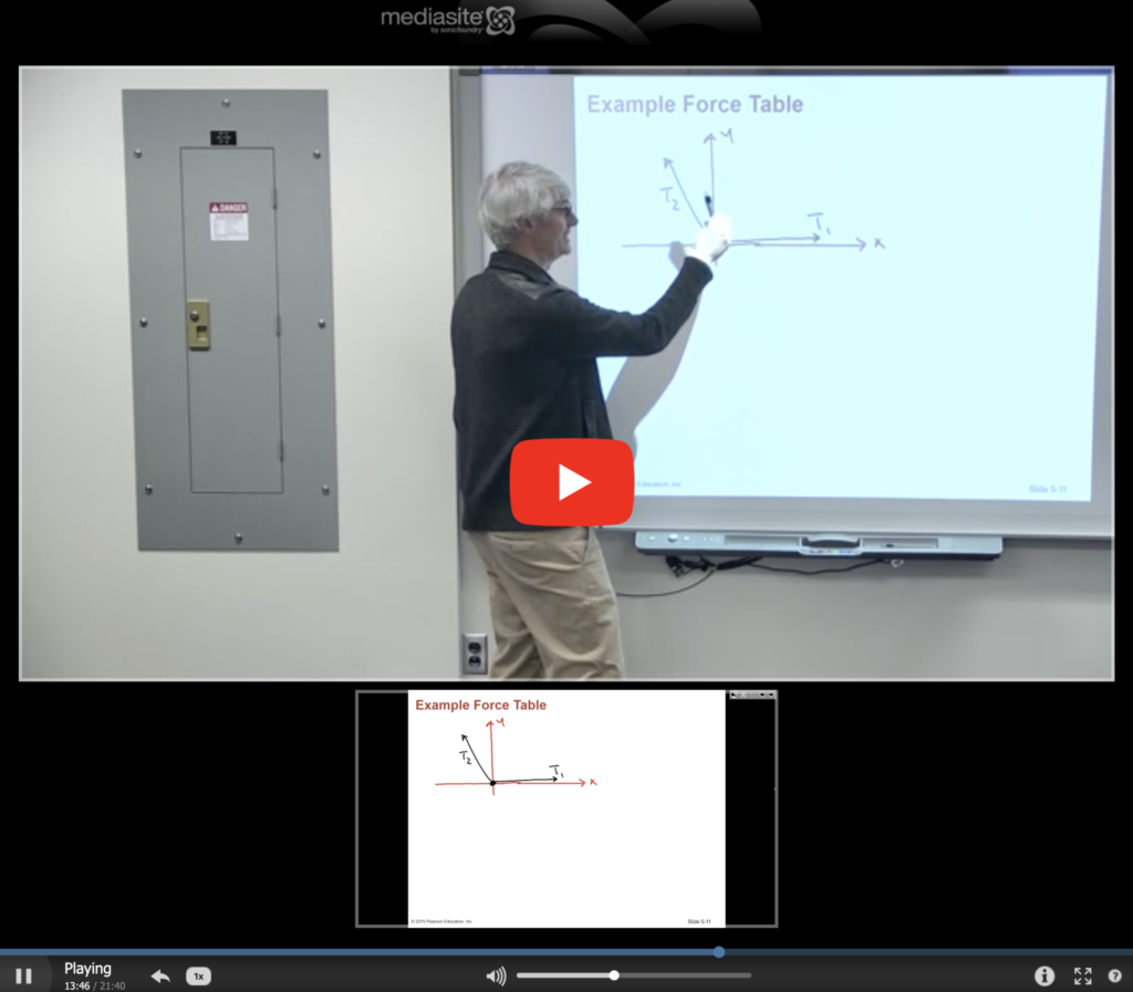 Associate Professor James Alsup conducting a lecture in a cyber classroom