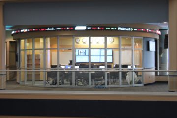 Photo of the Finance Lab inside Riverfront Center