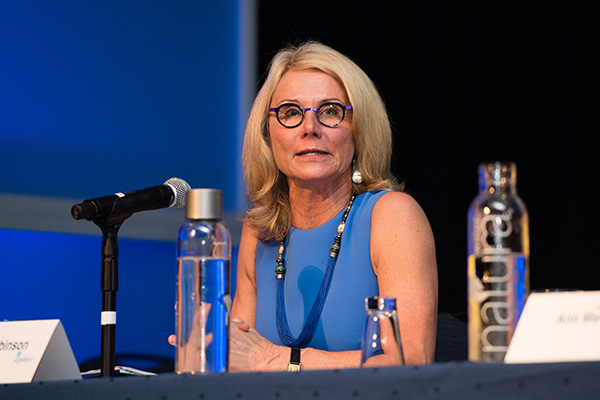 Marietta Robinson speaking at a conference