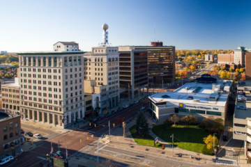 aerial view of campus