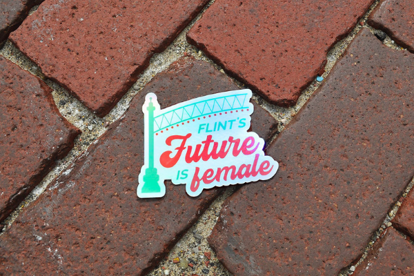 Flint's future is female sticker