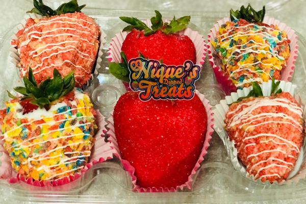 A collection of dipped strawberries 