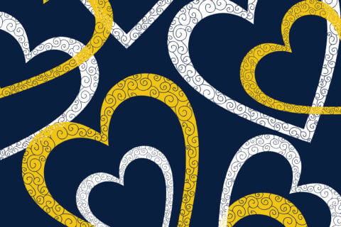 Maize and Blue Hearts