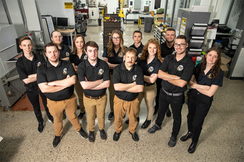 UM-Flint NASA HERC team members stand for official photo.