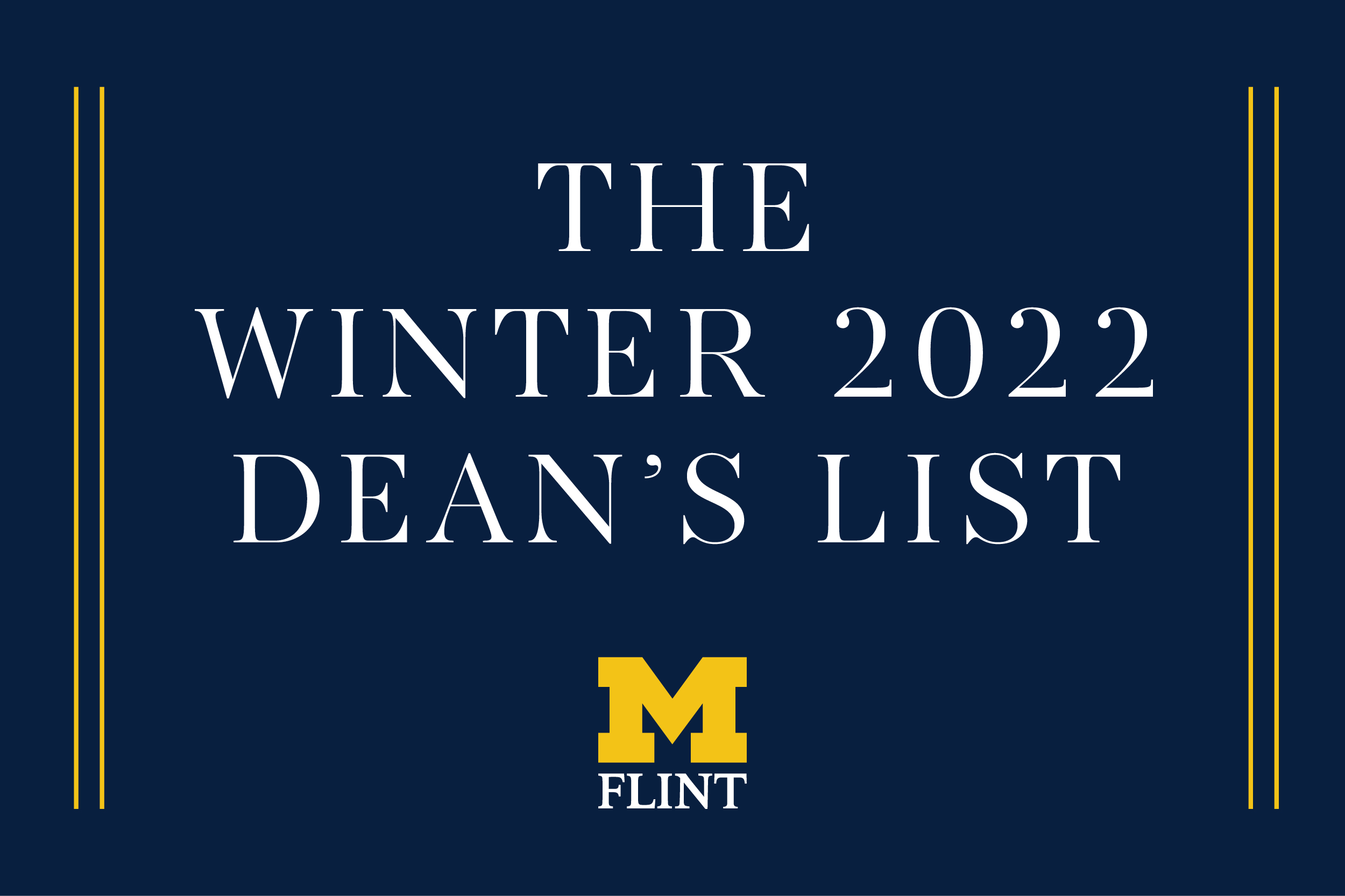 1,001 Students Named to Winter 2022 Dean's List University of