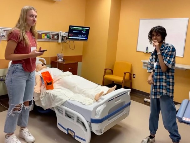 Summer Campers learn bedside manner techniques in the state-of-the-art