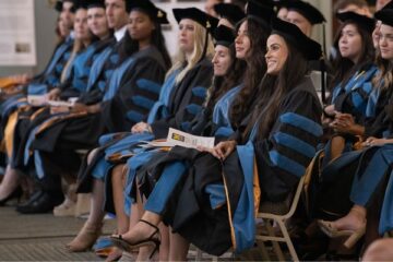 Graduates at UM-Flint's occupational therapy commencement ceremony