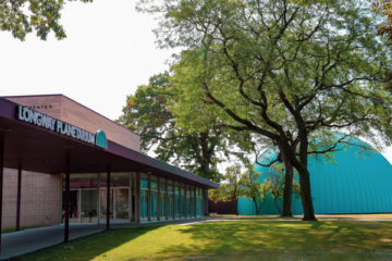 An exterior shot of Longway Planetarium