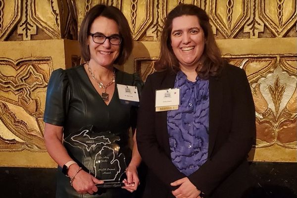 Physical Therapy professor Amy Yorke and student Emily Ahern attend Governor's Service Award ceremony