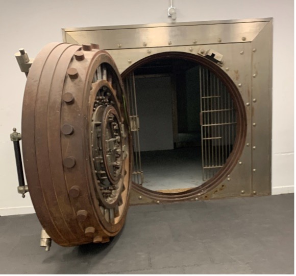 An open bank vault