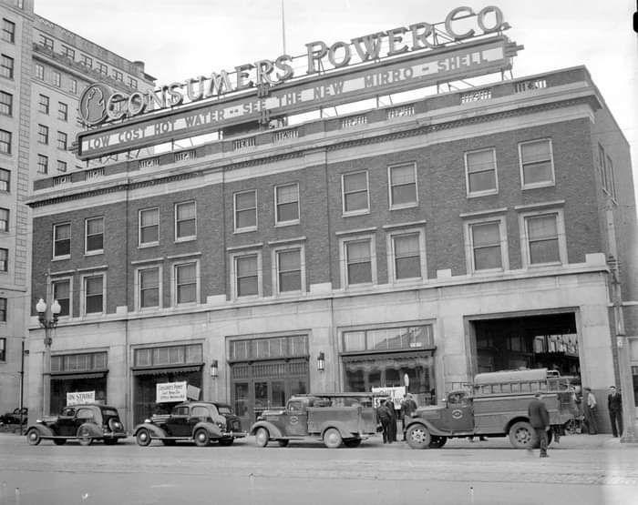 Exterior view of the Consumers Power building