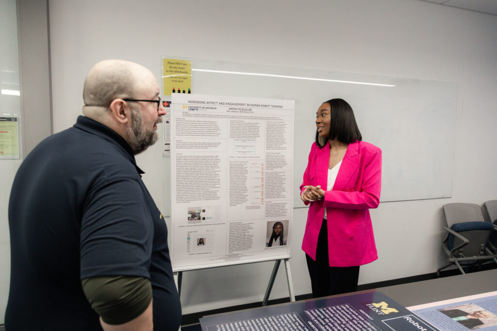 Miah McQuiller presents her research during CIT Project Day