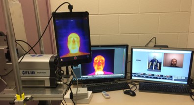 Thermal scans of a human subject.