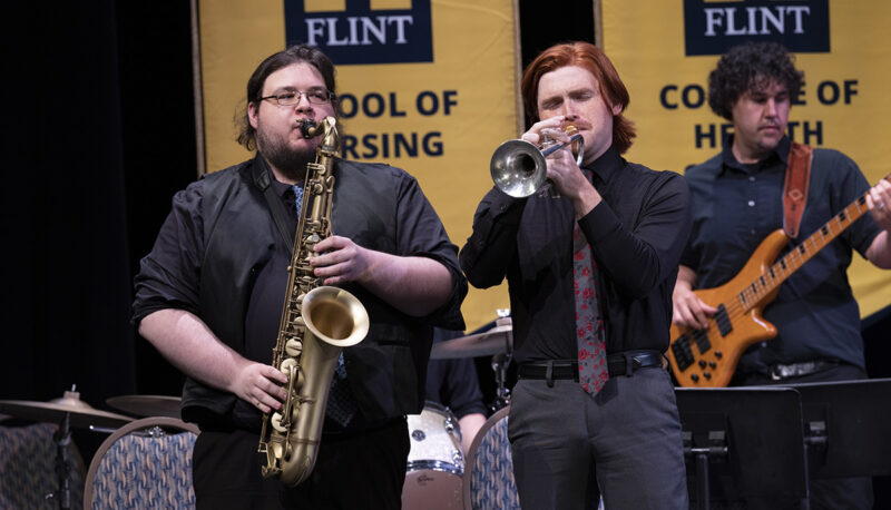 Members of the UM-Flint alumni jazz band