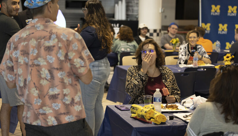 Students sitting at a table