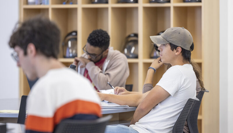 Students sitting in class