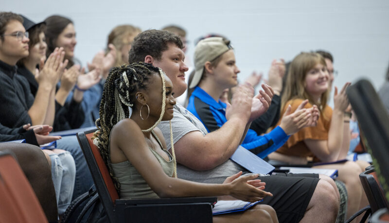 Students sitting in a lecture hall