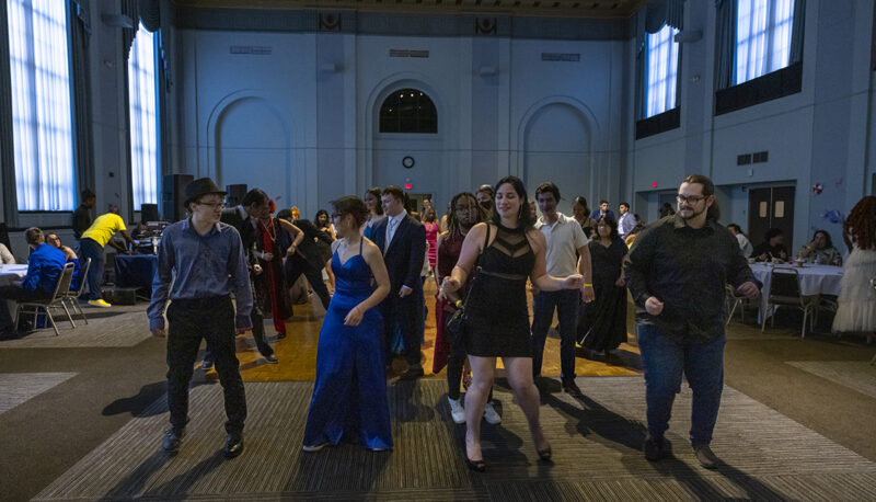 students dancing