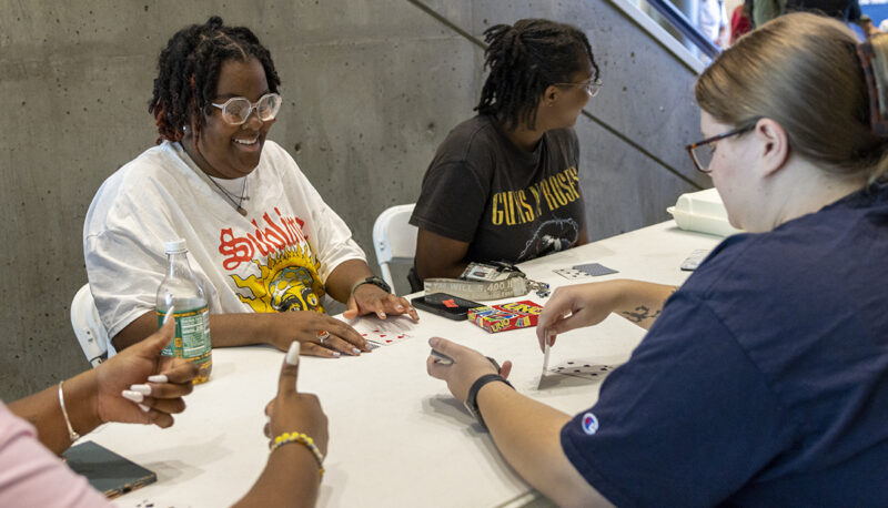 Students sitting at a table