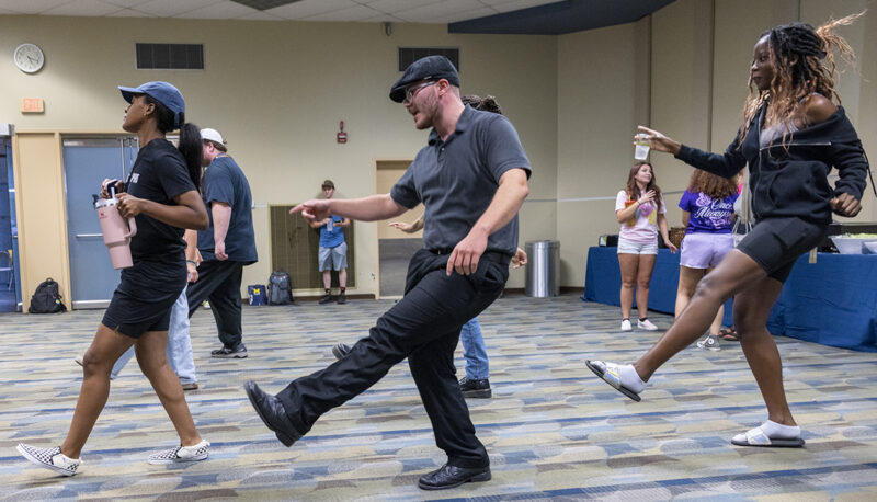 Students dancing