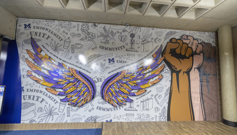 A mural in the University Center