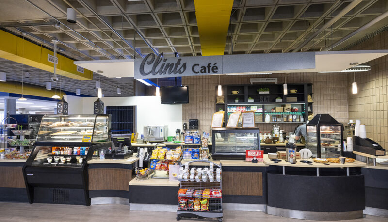 Clint's Cafe counter