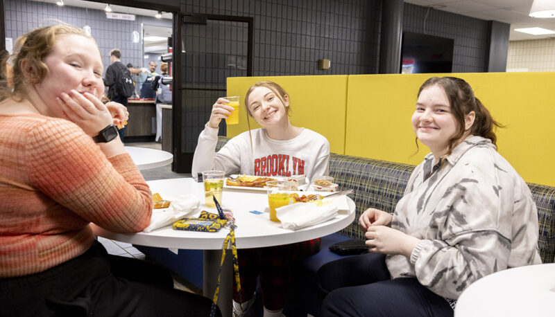 Students eating