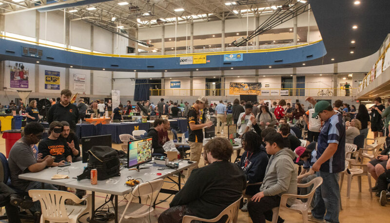 A wide shot of the crowd at the state esport finals