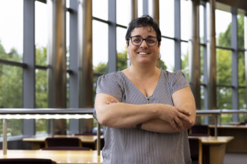 Elizabeth Cunningham in the UM-Flint library.