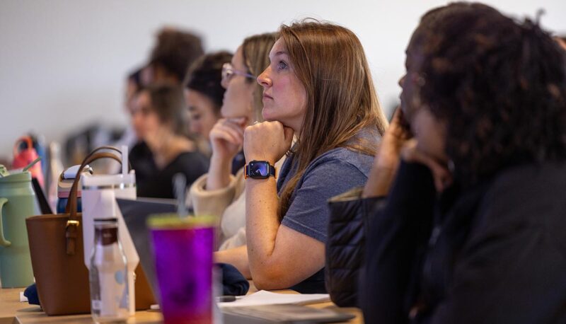 Students listening to a lecture