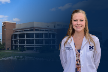 Miranda Crummey in front of the WSW building.