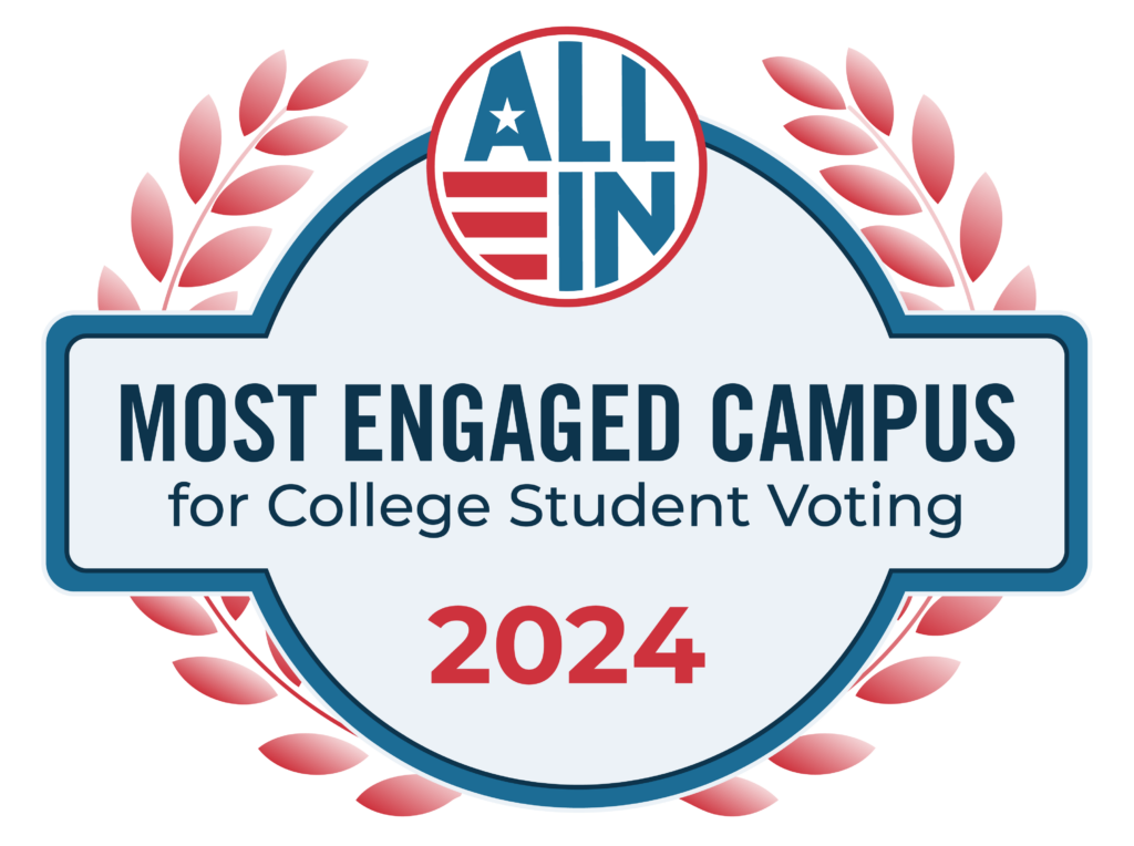 All In Most Engaged Campus for College Student Voting 2024 seal