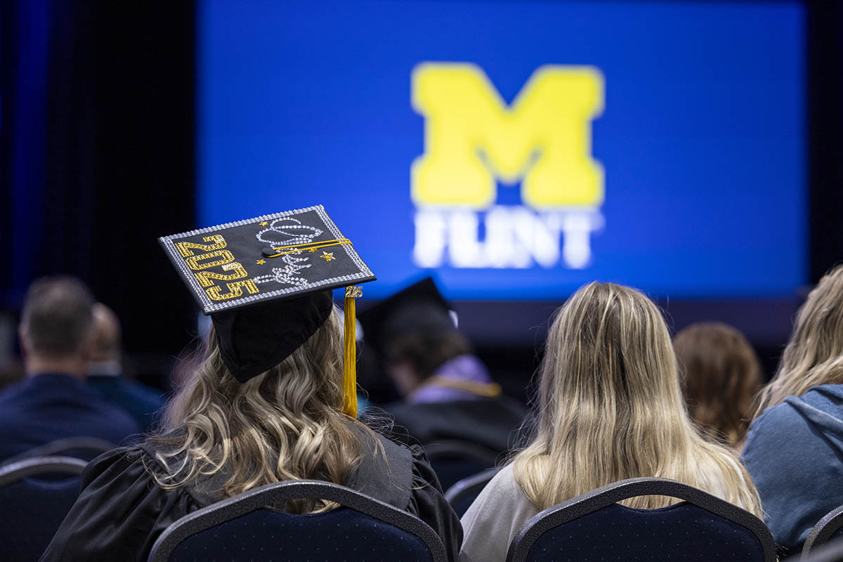 A decorated graduation cap that says Class of 2025.