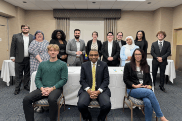 The UM-Flint 24-25 Moot Court Team posing for the camera