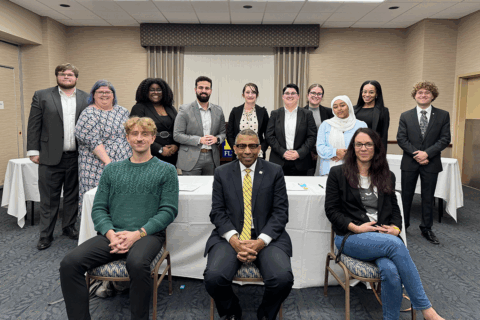 The UM-Flint 24-25 Moot Court Team posing for the camera