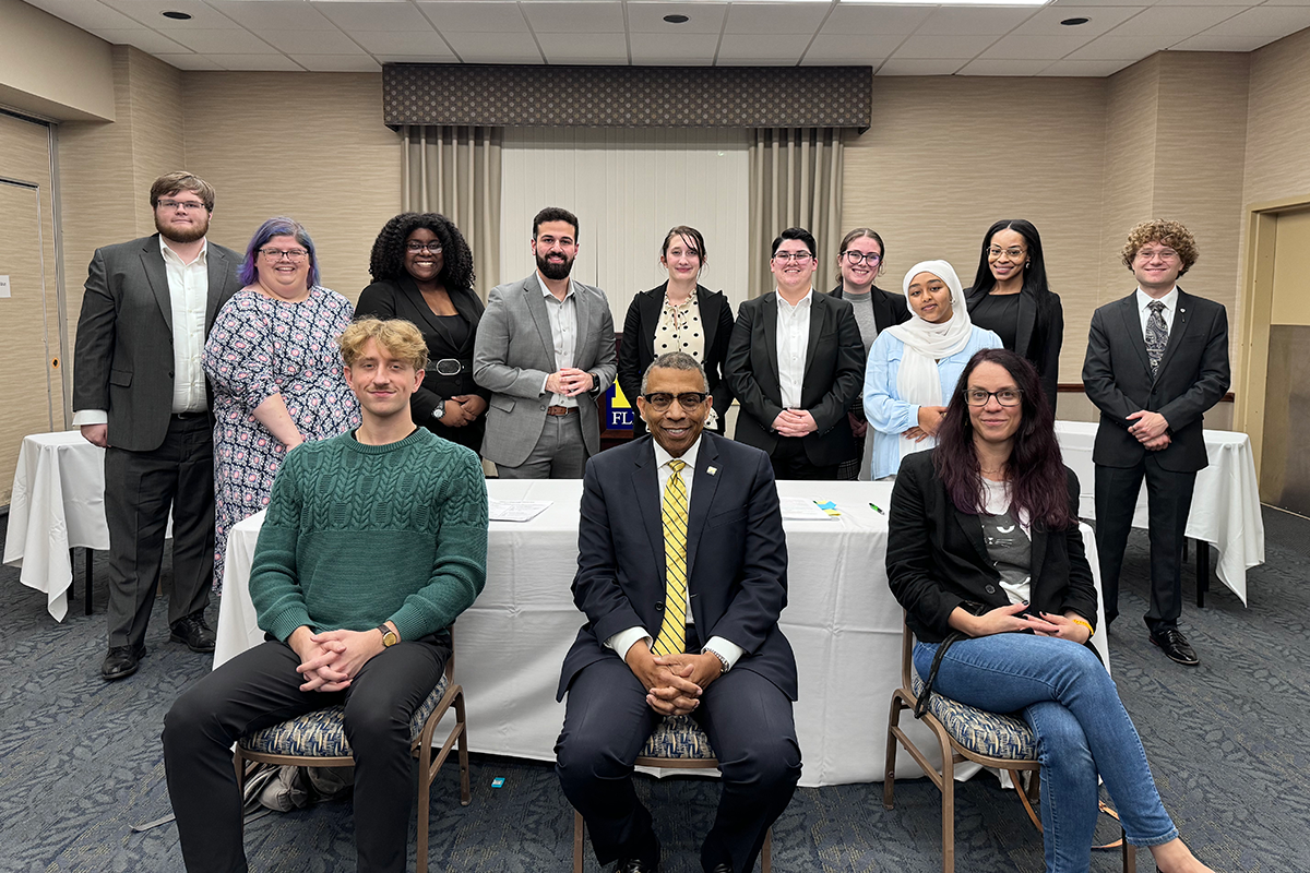The UM-Flint 24-25 Moot Court Team posing for the camera