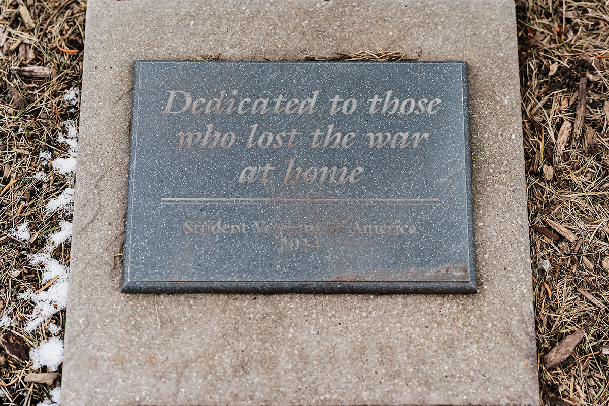 FLINT_Veterans Day 2025_0077 Dedicated to those who lost the war at home. Student Veterans of America 2014.
